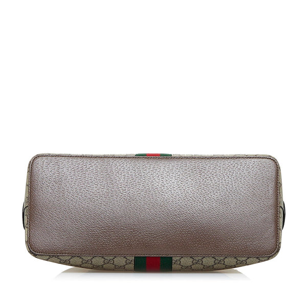 グッチ GGスプリーム シェリーライン オフィディア ハンドバッグ ショルダーバッグ 2WAY 524533 ベージュ ブラウン PVC レザー レディース GUCCI 【中古】