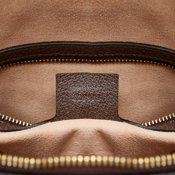 グッチ GGスプリーム シェリーライン オフィディア ハンドバッグ ショルダーバッグ 2WAY 524533 ベージュ ブラウン PVC レザー レディース GUCCI 【中古】