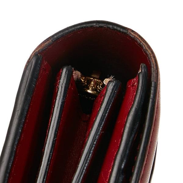 ブルガリ セルペンティ 長財布 ロングウォレット 281295 レッド レザー レディース BVLGARI 【中古】