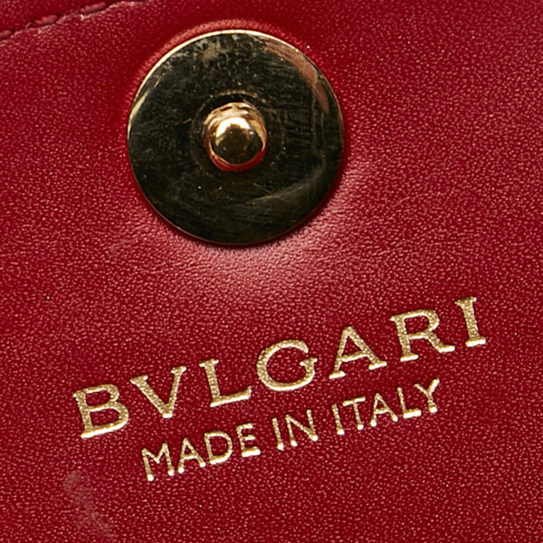 ブルガリ セルペンティ 長財布 ロングウォレット 281295 レッド レザー レディース BVLGARI 【中古】