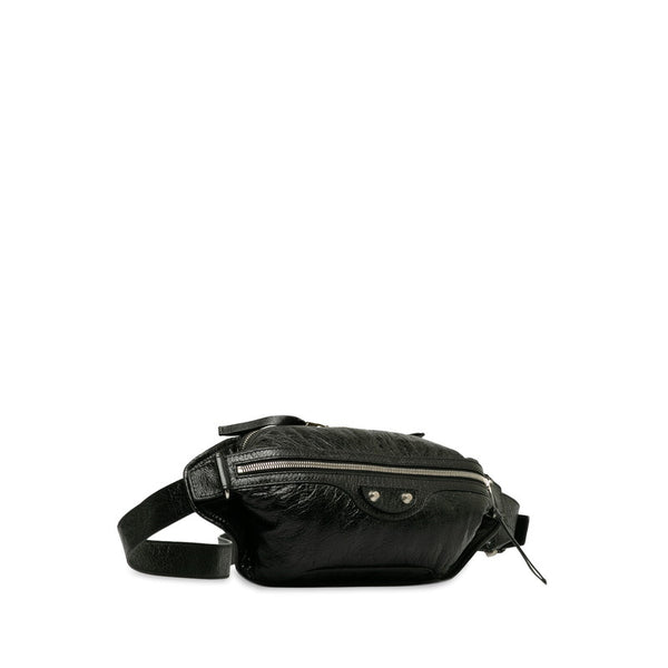 バレンシアガ シティ ボディバッグ ウエストバッグ 541628 ブラック レザー メンズ BALENCIAGA 【中古】