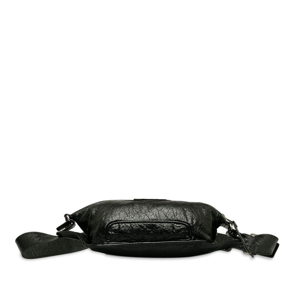 バレンシアガ シティ ボディバッグ ウエストバッグ 541628 ブラック レザー メンズ BALENCIAGA 【中古】