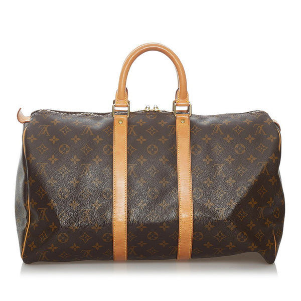 ルイ ヴィトン モノグラム キーポル45 M41428 ブラウン PVC レザー ボストンバッグ レディース LOUIS VUITTON 【中古】