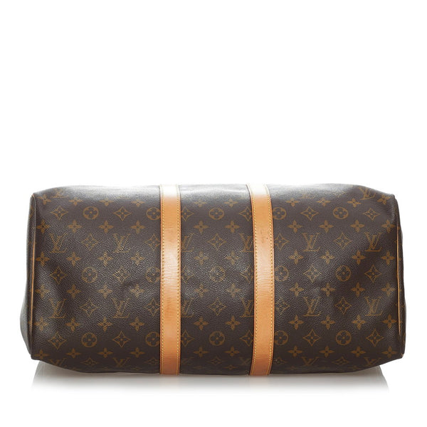 ルイ ヴィトン モノグラム キーポル45 M41428 ブラウン PVC レザー ボストンバッグ レディース LOUIS VUITTON 【中古】