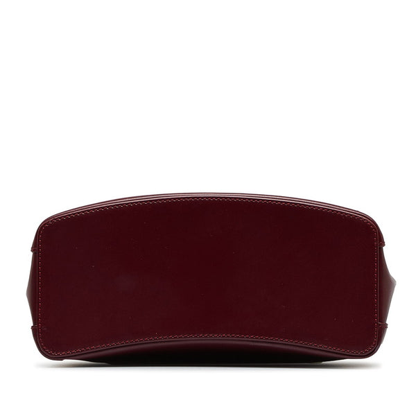 カルティエ トリニティ ハンドバッグ ワンショルダーバッグ ボルドー ワインレッド レザー メッキ レディース CARTIER 【中古】