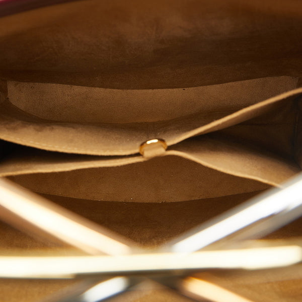 カルティエ トリニティ ハンドバッグ ワンショルダーバッグ ボルドー ワインレッド レザー メッキ レディース CARTIER 【中古】