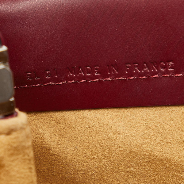 カルティエ トリニティ ハンドバッグ ワンショルダーバッグ ボルドー ワインレッド レザー メッキ レディース CARTIER 【中古】