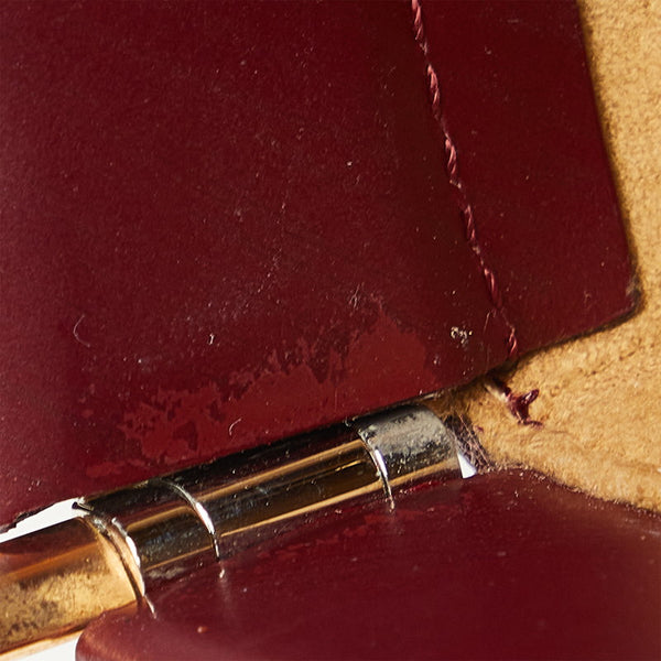 カルティエ トリニティ ハンドバッグ ワンショルダーバッグ ボルドー ワインレッド レザー メッキ レディース CARTIER 【中古】