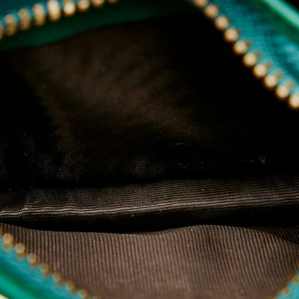 グッチ GGマーモント 二つ折り財布 443125 グリーン レザー レディース GUCCI 【中古】