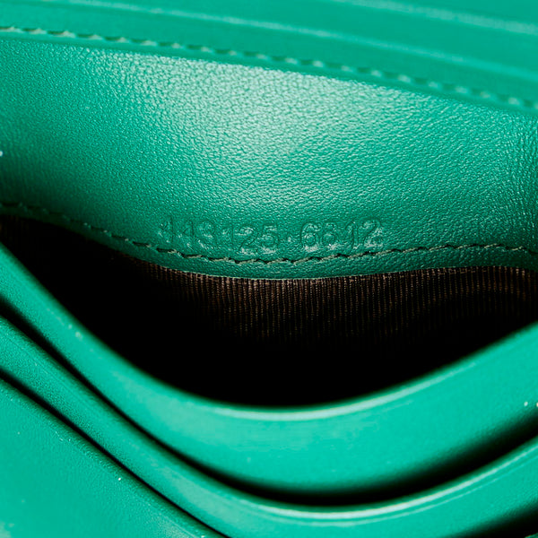 グッチ GGマーモント 二つ折り財布 443125 グリーン レザー レディース GUCCI 【中古】