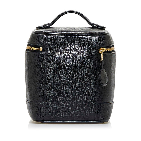 シャネル ココマーク バニティバッグ ハンドバッグ ブラック キャビアスキン レディース CHANEL 【中古】