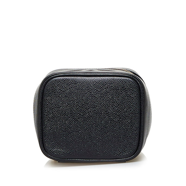 シャネル ココマーク バニティバッグ ハンドバッグ ブラック キャビアスキン レディース CHANEL 【中古】