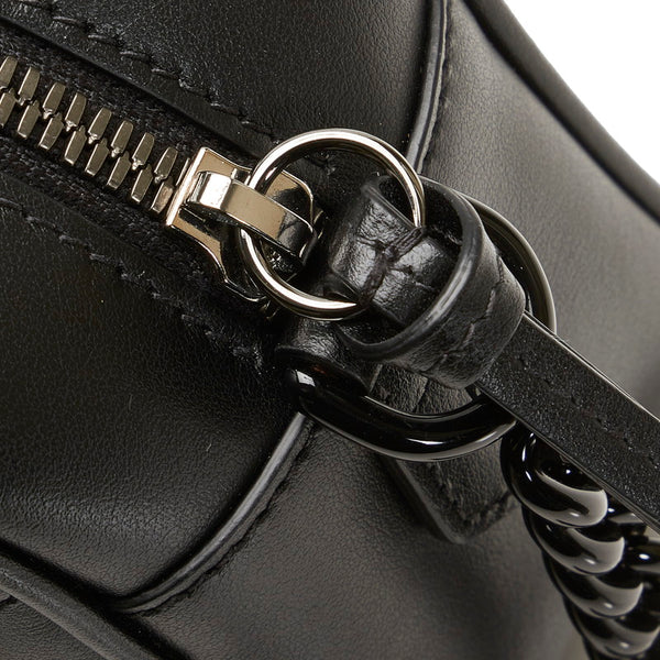 グッチ GGマーモント スモール チェーン ショルダーバッグ 447632 ブラック レザー レディース GUCCI 【中古】