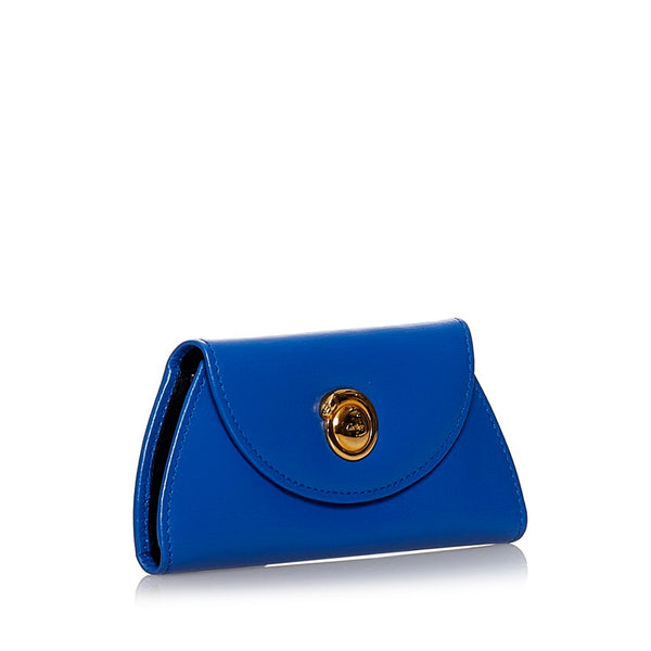 カルティエ マスト キーケース ブルー レザー レディース CARTIER 【中古】
