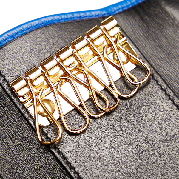 カルティエ マスト キーケース ブルー レザー レディース CARTIER 【中古】