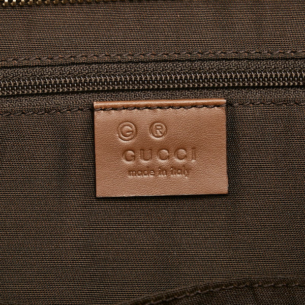 グッチ GGキャンバス トートバッグ ショルダーバッグ 2WAY 388929 ベージュ ブラウン キャンバス レザー レディース GUCCI 【中古】