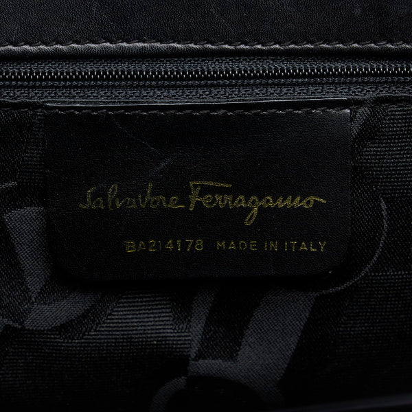 サルヴァトーレフェラガモ ヴァラリボン ハンドバッグ ショルダーバッグ 2WAY BA21 4178 ブラック レザー レディース Salvatore Ferragamo 【中古】