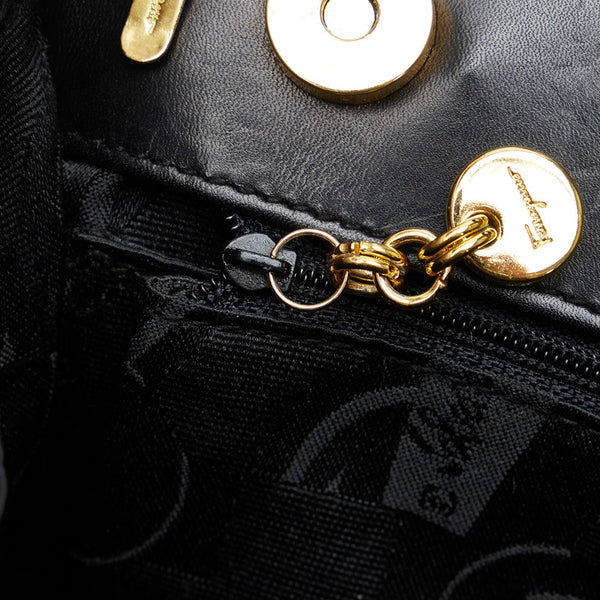 サルヴァトーレフェラガモ ヴァラリボン ハンドバッグ ショルダーバッグ 2WAY BA21 4178 ブラック レザー レディース Salvatore Ferragamo 【中古】