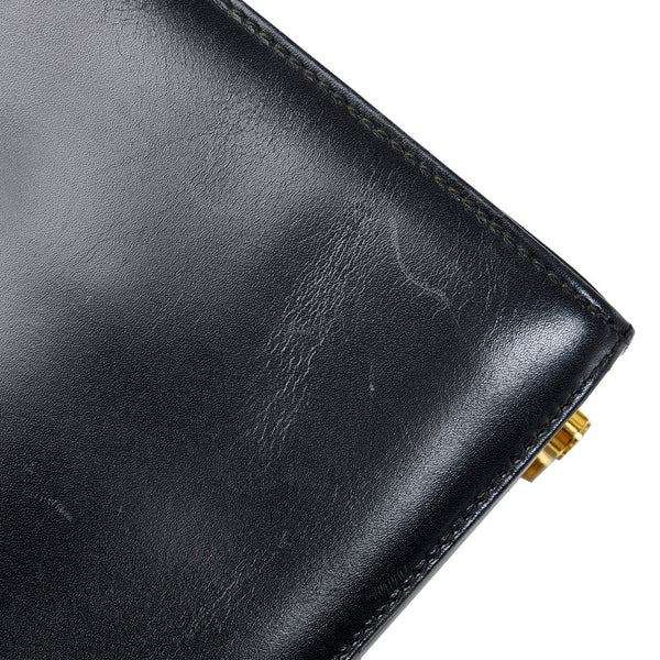 サルヴァトーレフェラガモ ヴァラリボン ハンドバッグ ショルダーバッグ 2WAY BA21 4178 ブラック レザー レディース Salvatore Ferragamo 【中古】