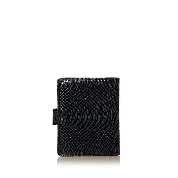 ルイ ヴィトン アジェンダミニ 手帳 ブラック リザード レディース LOUIS VUITTON 【中古】