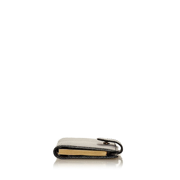 ルイ ヴィトン アジェンダミニ 手帳 ブラック リザード レディース LOUIS VUITTON 【中古】
