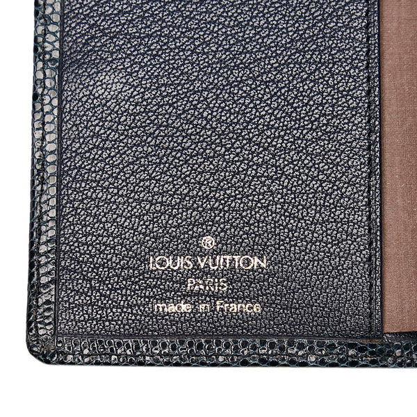 ルイ ヴィトン アジェンダミニ 手帳 ブラック リザード レディース LOUIS VUITTON 【中古】