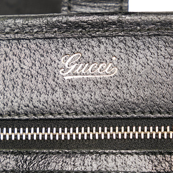 グッチ GGキャンバス ジャッキー ハンドバッグ 145818 ブラック キャンバス レザー レディース GUCCI 【中古】