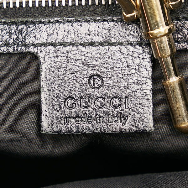 グッチ GGキャンバス ジャッキー ハンドバッグ 145818 ブラック キャンバス レザー レディース GUCCI 【中古】