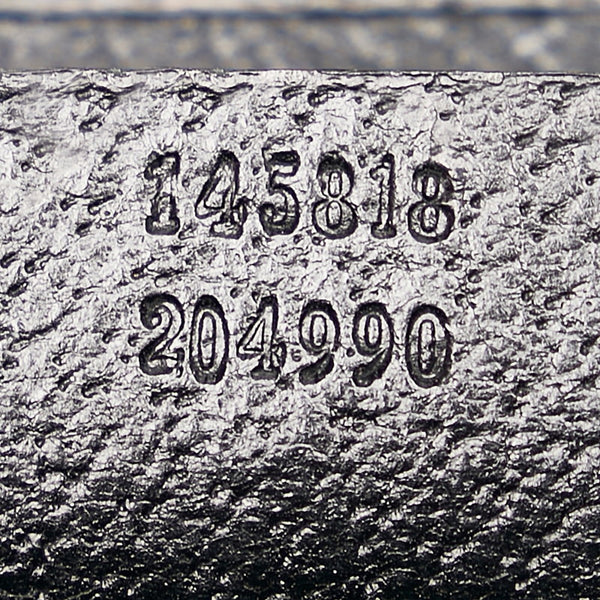 グッチ GGキャンバス ジャッキー ハンドバッグ 145818 ブラック キャンバス レザー レディース GUCCI 【中古】