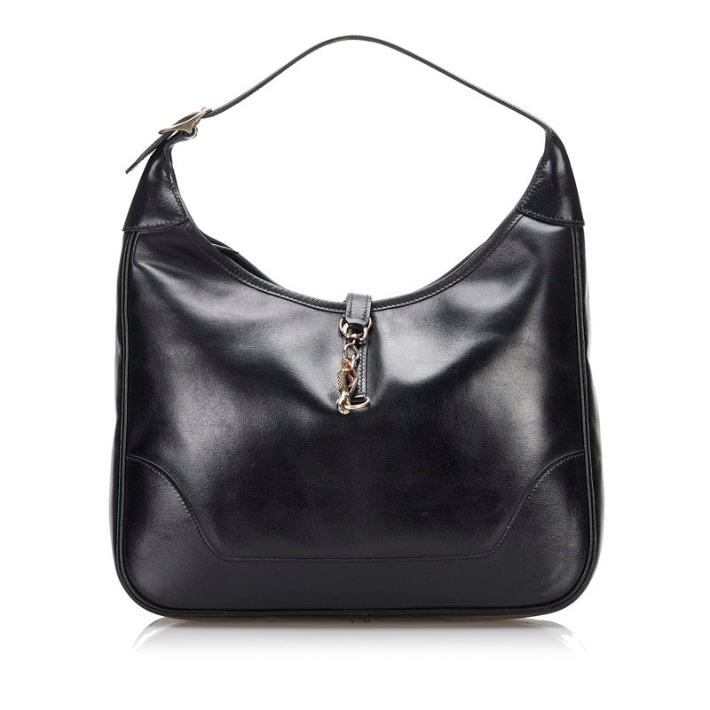 エルメス トリム31 ショルダーバッグ ブラック レザー レディース HERMES 【中古】