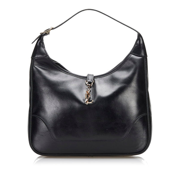 エルメス トリム31 ショルダーバッグ ブラック レザー レディース HERMES 【中古】