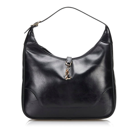 エルメス トリム31 ショルダーバッグ ブラック レザー レディース HERMES 【中古】