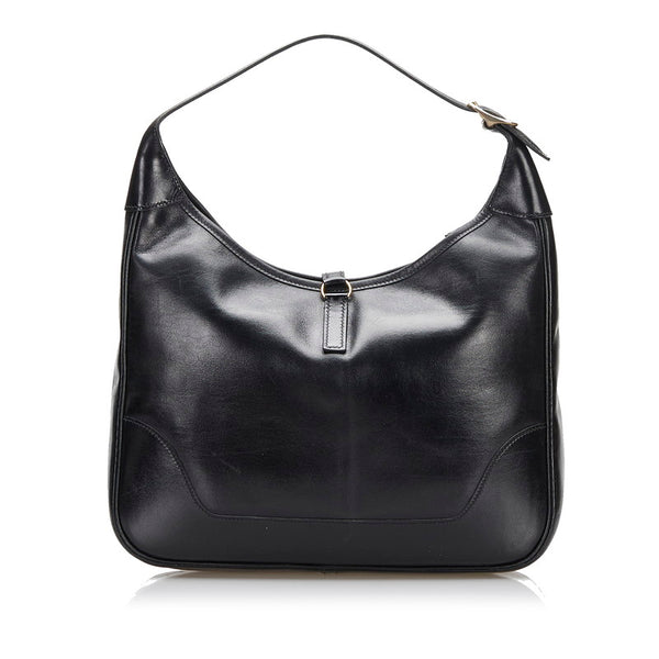 エルメス トリム31 ショルダーバッグ ブラック レザー レディース HERMES 【中古】