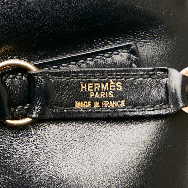 エルメス トリム31 ショルダーバッグ ブラック レザー レディース HERMES 【中古】