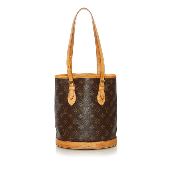 ルイ ヴィトン モノグラム バケットPM トートバッグ M42238 ブラウン PVC レザー レディース LOUIS VUITTON 【中古】