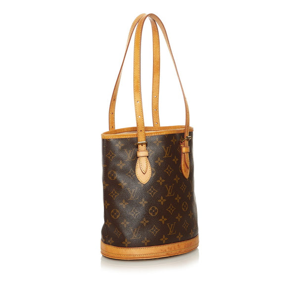 ルイ ヴィトン モノグラム バケットPM トートバッグ M42238 ブラウン PVC レザー レディース LOUIS VUITTON 【中古】