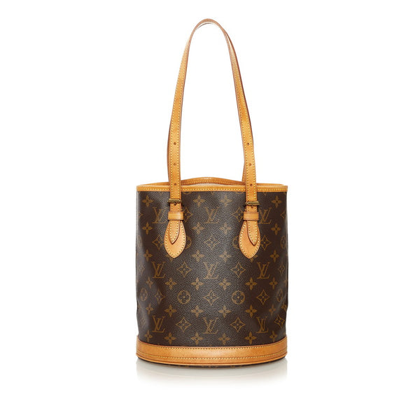 ルイ ヴィトン モノグラム バケットPM トートバッグ M42238 ブラウン PVC レザー レディース LOUIS VUITTON 【中古】