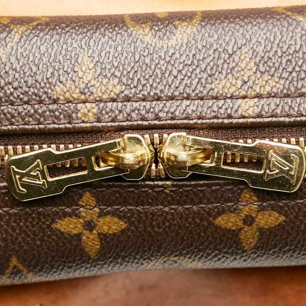 ルイ ヴィトン モノグラム ドーヴィル ハンドバッグ M47270 ブラウン PVC レザー レディース LOUIS VUITTON 【中古】