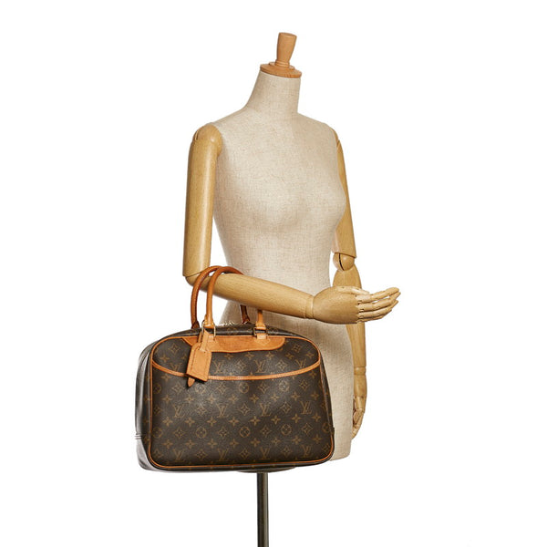 ルイ ヴィトン モノグラム ドーヴィル ハンドバッグ M47270 ブラウン PVC レザー レディース LOUIS VUITTON 【中古】