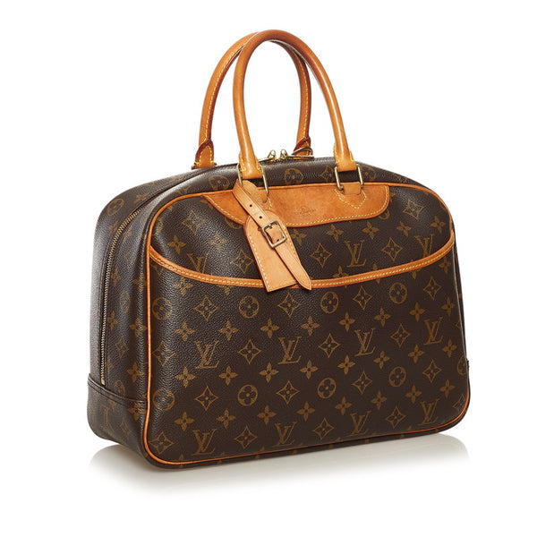 ルイ ヴィトン モノグラム ドーヴィル ハンドバッグ M47270 ブラウン PVC レザー レディース LOUIS VUITTON 【中古】