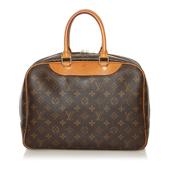 ルイ ヴィトン モノグラム ドーヴィル ハンドバッグ M47270 ブラウン PVC レザー レディース LOUIS VUITTON 【中古】