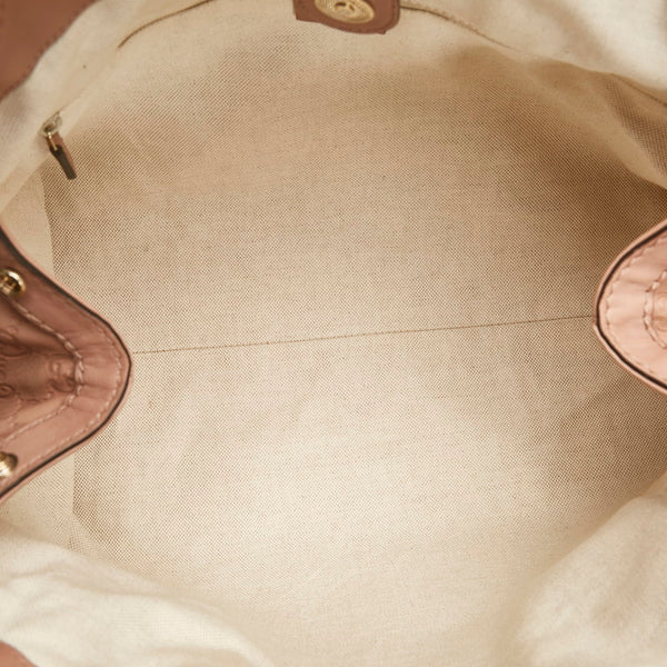 グッチ グッチシマ スーキー ハンドバッグ 211944   ピンク レザー レディース GUCCI 【中古】