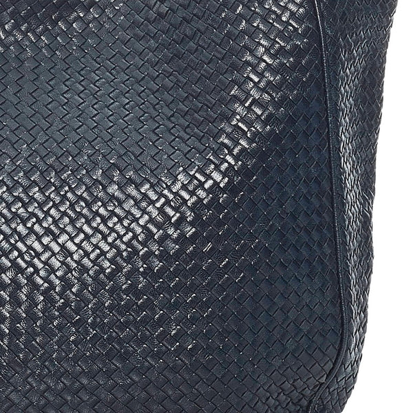 ボッテガヴェネタ イントレチャート ハンドバッグ ブラック レザー レディース BOTTEGAVENETA 【中古】