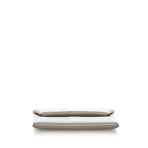 エルメス バスティア コインケース グレージュ レッド レザー レディース HERMES 【中古】