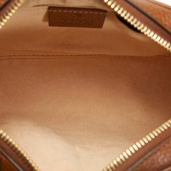 グッチ GGジャガード オフディア 斜め掛け ショルダーバッグ 517350 ブルー ブラウン レザー デニム レディース GUCCI 【中古】