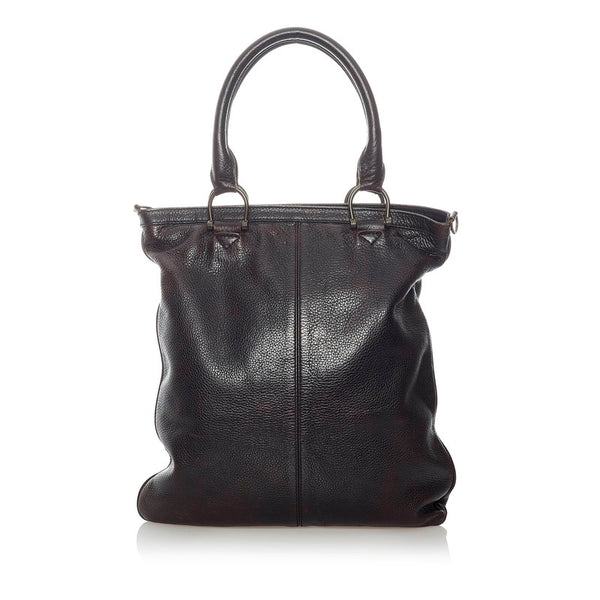 バーバリー ノバチェック トートバッグ ショルダーバッグ 2WAY ブラウン レザー メンズ BURBERRY 【中古】