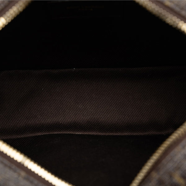 サンローラン モノグラム 斜め掛け ショルダーバッグ カメラバッグ 669957 ブラウン PVC レザー レディース SAINT LAURENT 【中古】