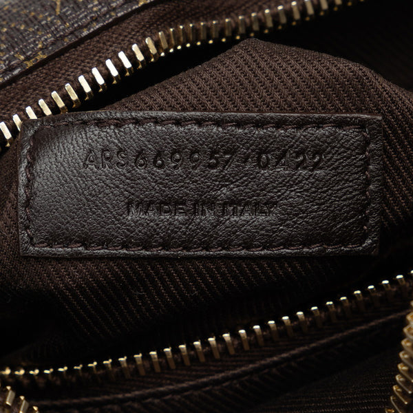 サンローラン モノグラム 斜め掛け ショルダーバッグ カメラバッグ 669957 ブラウン PVC レザー レディース SAINT LAURENT 【中古】