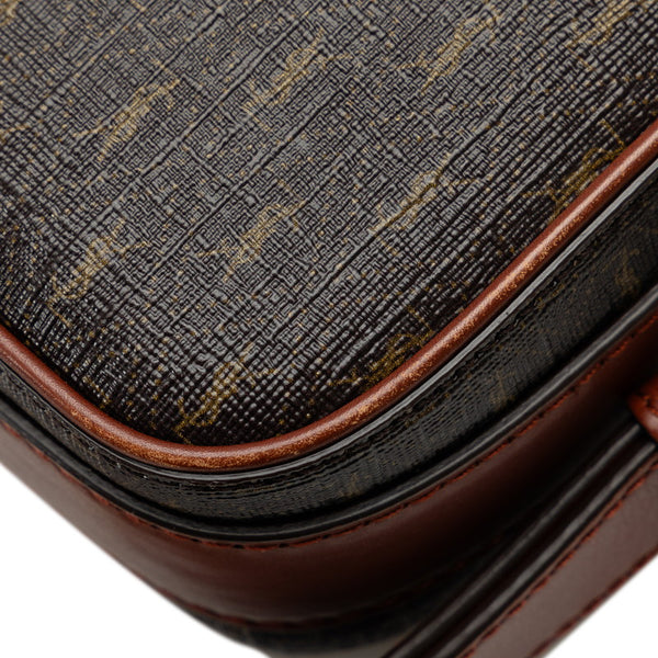 サンローラン モノグラム 斜め掛け ショルダーバッグ カメラバッグ 669957 ブラウン PVC レザー レディース SAINT LAURENT 【中古】