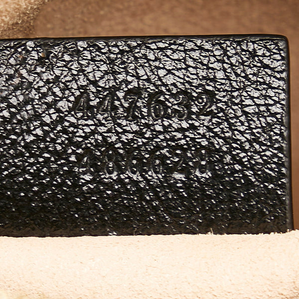 グッチ GGマーモント GGキャンバス チェーン ショルダーバッグ  447632 ベージュ ブラック キャンバス レザー レディース GUCCI 【中古】